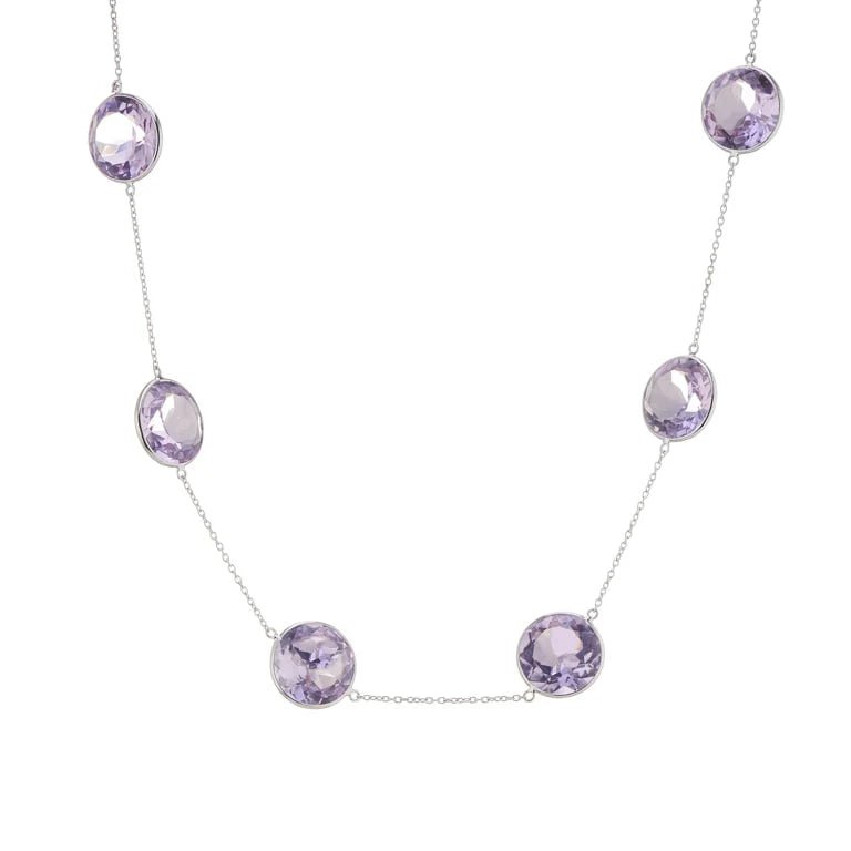 18ct White Gold Pale Amethyst 20" Necklace – Deakin & Francis - EB London