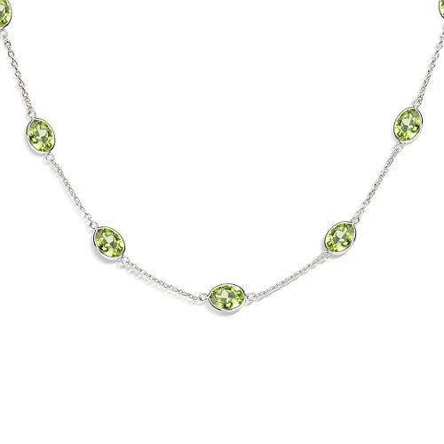 18ct White Gold Peridot Necklace – Deakin & Francis - EB London
