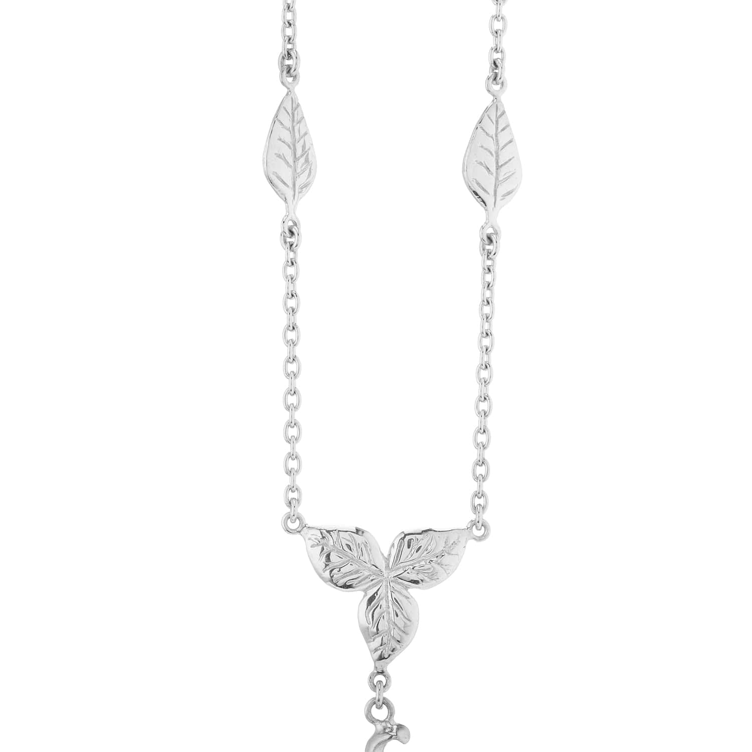 18ct White Gold Swinging Diamond Monkey Necklace – Deakin & Francis - EB London