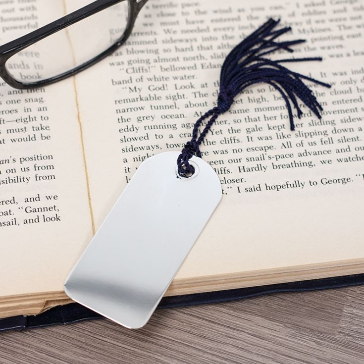 Carrs Silver sterling silver arch bookmark with tassel, hallmarked, 8cm x 3cm