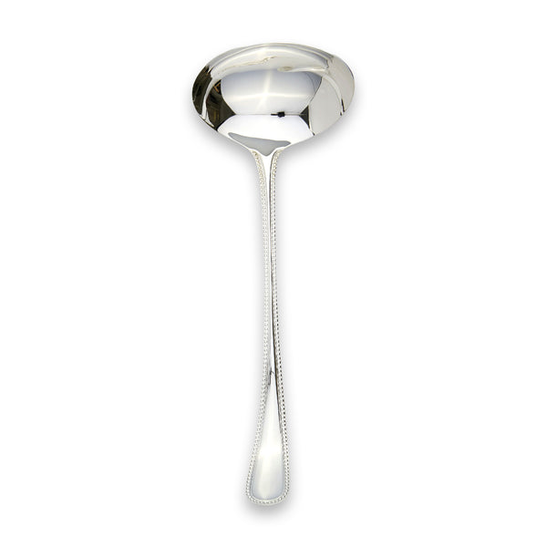 Carrs Silver Bead collection sterling silver soup ladle, hallmarked, 305 mm