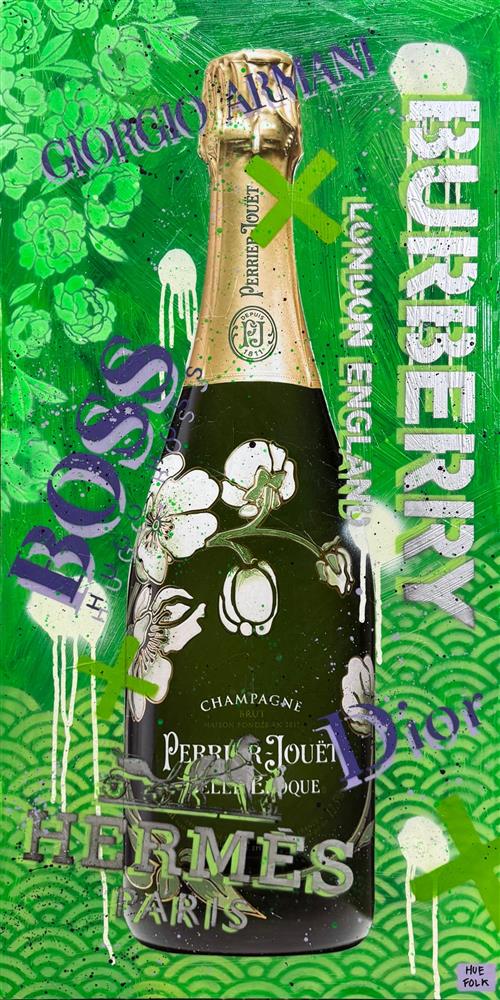 Hue Folk - Bottle Of Perrier - Original British Art - EB London