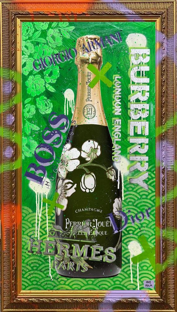 Hue Folk - Bottle Of Perrier - Original British Art - EB London