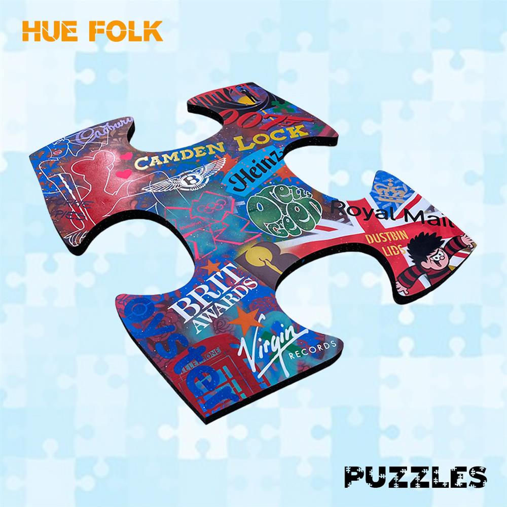 Hue Folk - British Puzzle VII - Original British Art - EB London