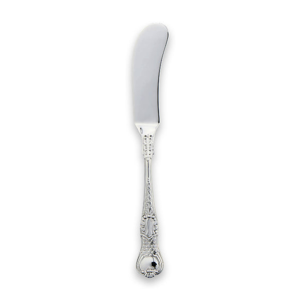 Carrs Silver sterling silver Coburg butter spreader with embossed scrollwork, hallmarked, 150 mm