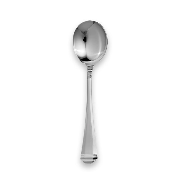 Carrs Silver sterling silver Décor soup spoon with engraved handle, hallmarked, 176mm