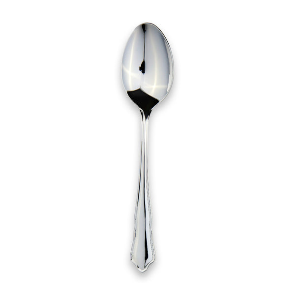 EB London Dubarry sterling silver Dessert Spoon with Rococo scroll and shell motif, hallmarked, 182mm