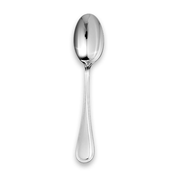 EB London English Thread sterling silver dessert spoon, hallmarked, 182mm, polished finish