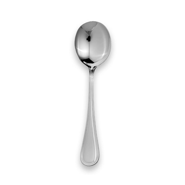 Carrs Silver sterling silver English Thread soup spoon, hallmarked, 176mm