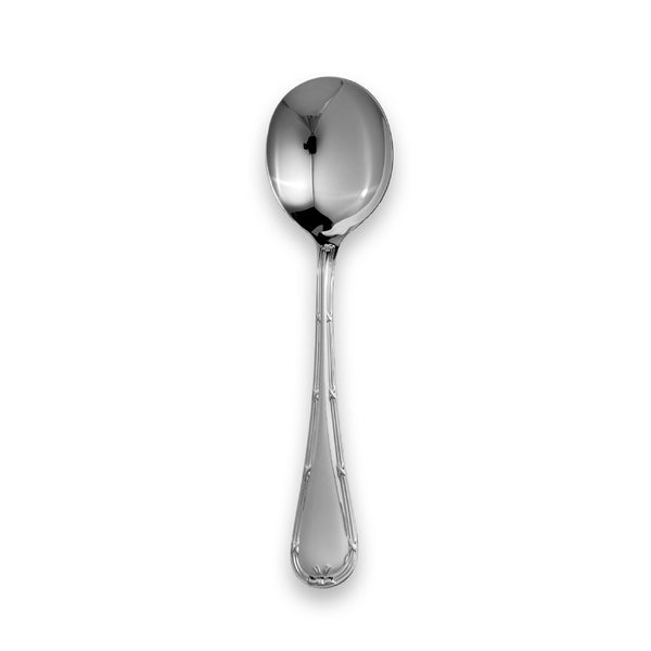 EB London English Reed & Ribbon soup spoon, sterling silver, hallmarked, 174mm