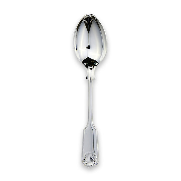 Carrs Silver sterling silver large tea spoon, Fiddle Thread & Shell collection, hallmarked, 152mm