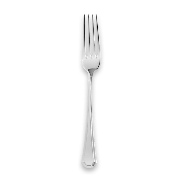 EB London Grecian table fork by Carrs Silver, hallmarked sterling silver, 206mm, tapered geometric handle