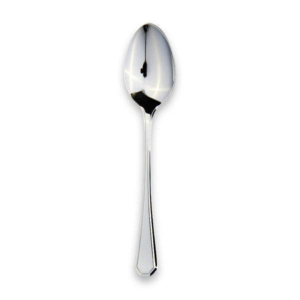 EB London Grecian dessert spoon by Carrs Silver, hallmarked sterling silver, 182mm, tapered geometric handle