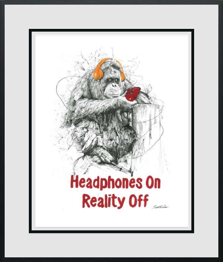 Scott Tetlow - Headphones On, Reality Off - Limited Edition British Art - EB London