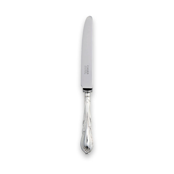 EB London sterling silver table knife with lily-inspired handle, hallmarked, 245mm