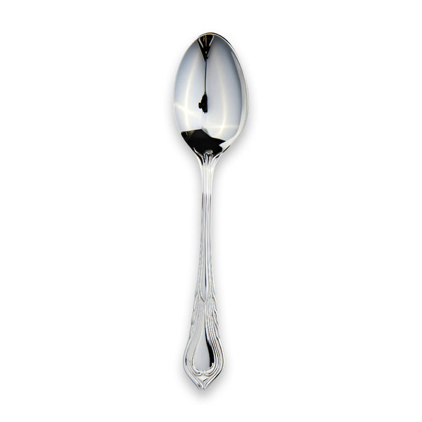 EB London sterling silver tea spoon with lily-inspired handle, hallmarked, 139mm