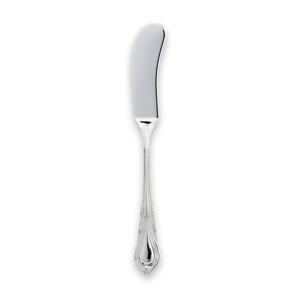 Carrs Silver sterling silver Lily collection butter spreader with floral handle, hallmarked, 150mm