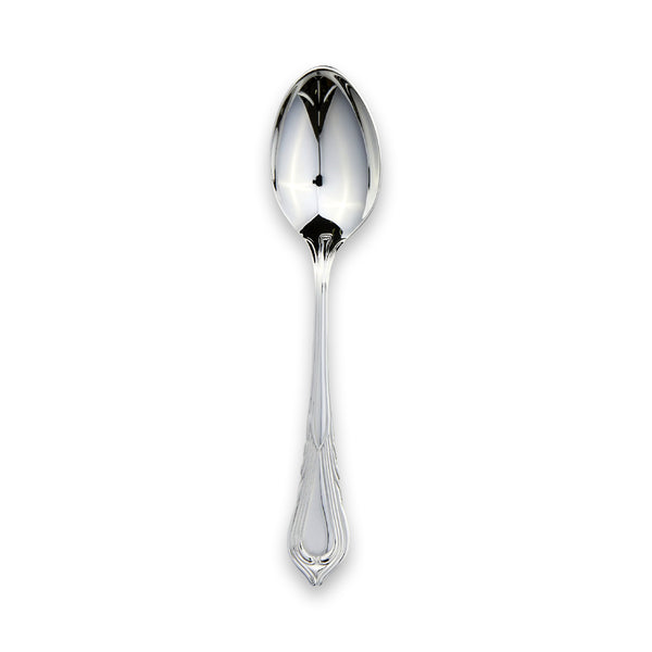 Carrs Silver Lily large tea spoon with floral handle motifs, sterling silver or silver-plated, hallmarked, 152mm