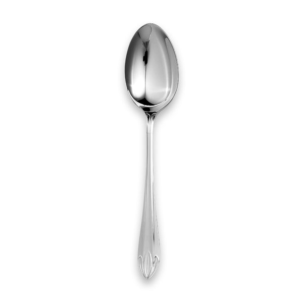 EB London Carrs Silver sterling silver Lotus dessert spoon, hallmarked, 182mm