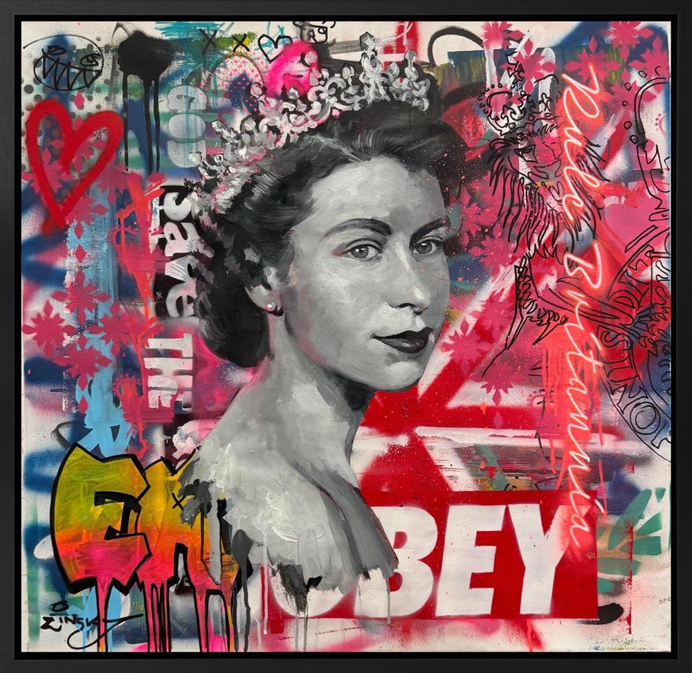 Zinsky - Obey Her Majesty - Original British Art - EB London