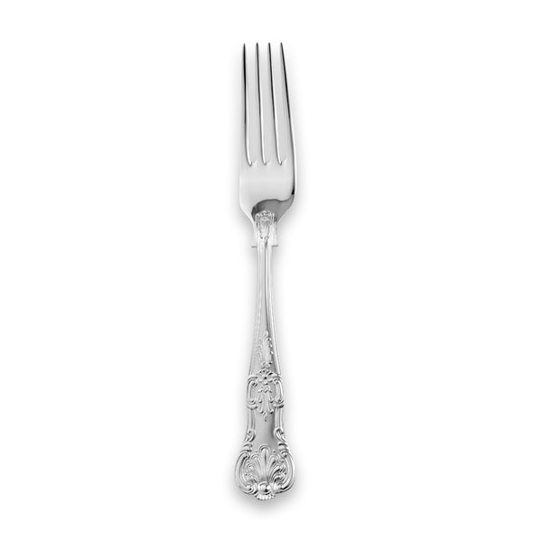Queens Collection sterling silver table fork, hallmarked, 206mm, polished finish