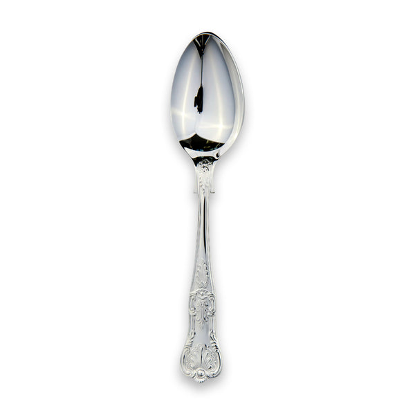Queens Collection sterling silver tea spoon, hallmarked, 139mm, polished finish