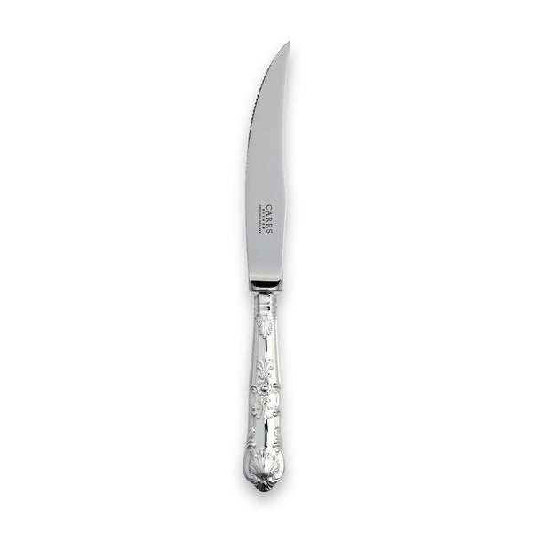 Carrs Silver sterling silver steak knife, Queens collection, hallmarked, 220mm