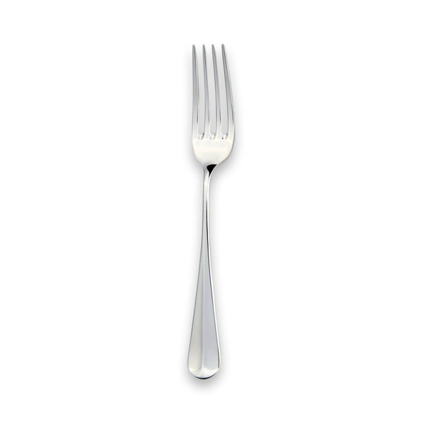 Dessert Fork: EB London Carrs Silver Rattail dessert fork in hallmarked sterling silver, polished finish, 166mm