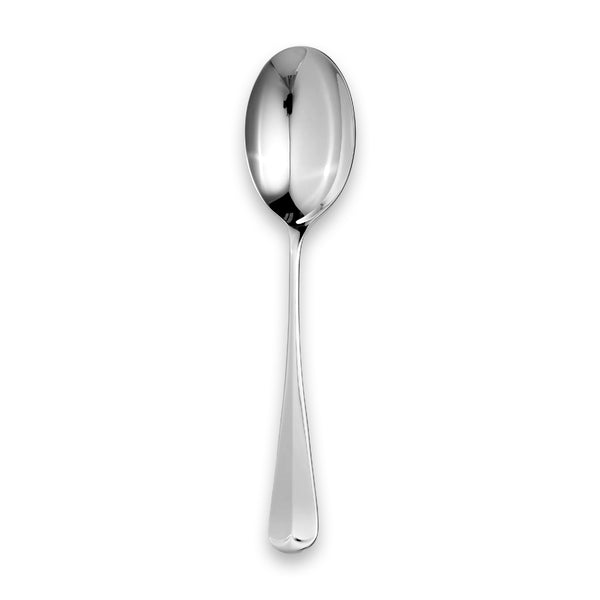 Soup Spoon: EB London Carrs Silver Rattail soup spoon in hallmarked sterling silver, polished finish, 174mm
