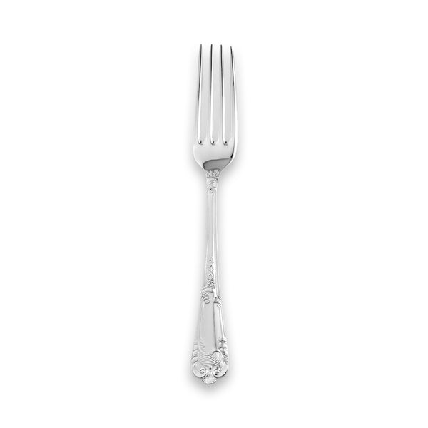 Carrs Silver La Regence table fork, sterling silver, ornate French Regency design, 206mm