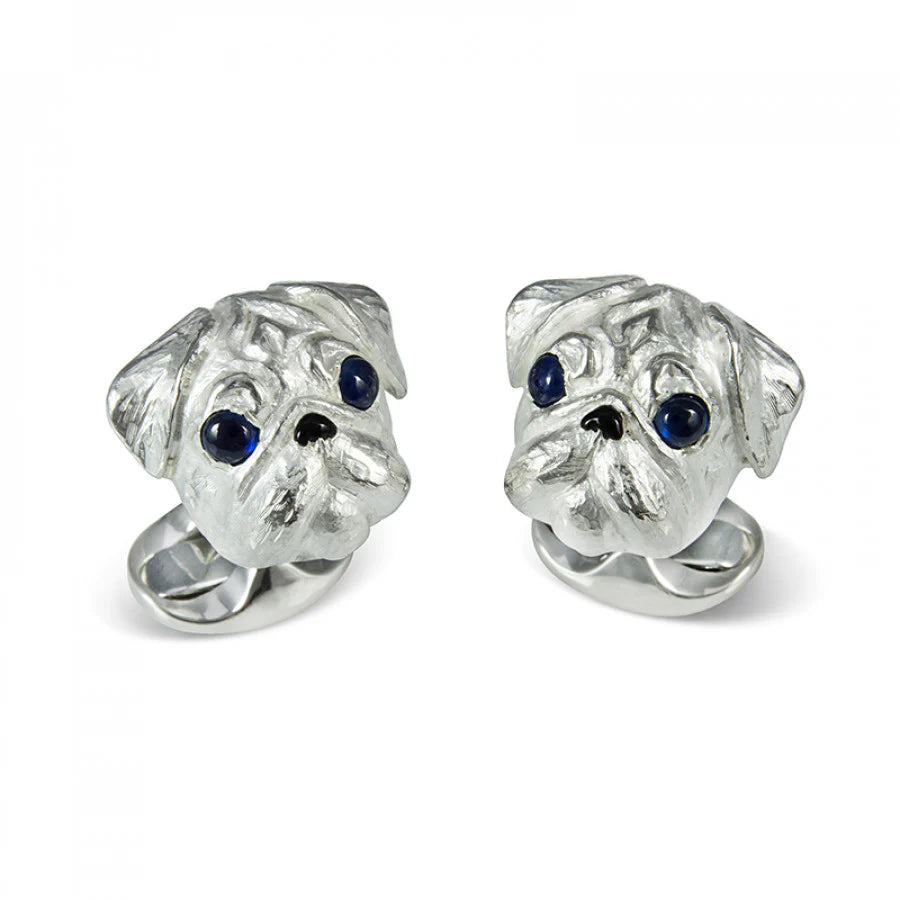 Sterling Silver Pug Dog Cufflinks – Deakin & Francis - EB London