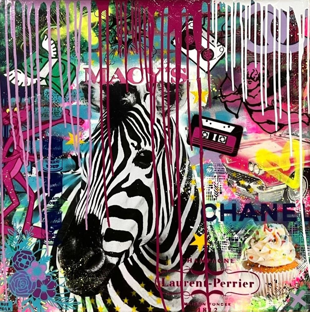 Hue Folk - Stripes The Word - Original British Art - EB London