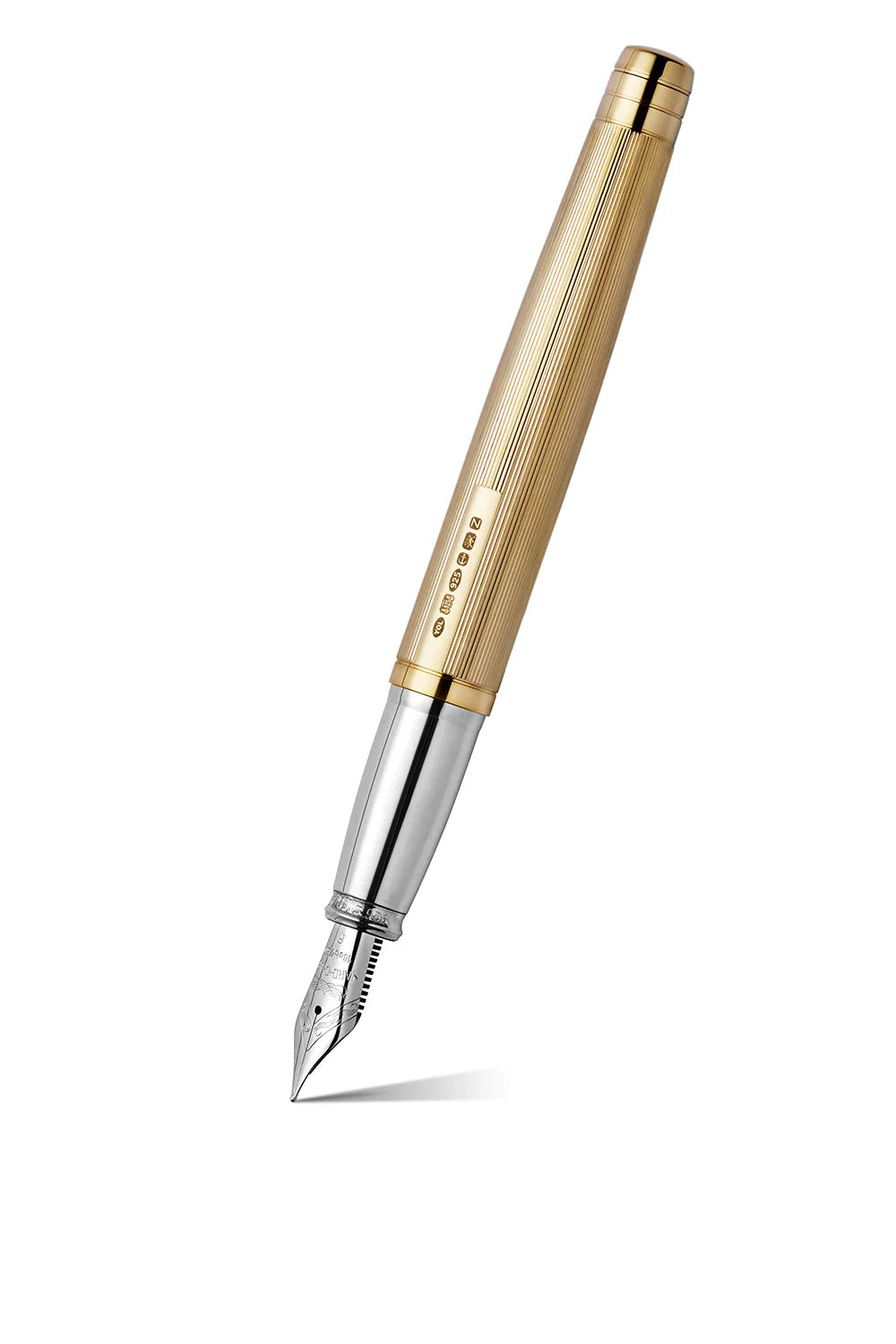 The Pinstripe 72 Gold Vermeil Grand Fountain Pen by Yard-O-Led - image 2