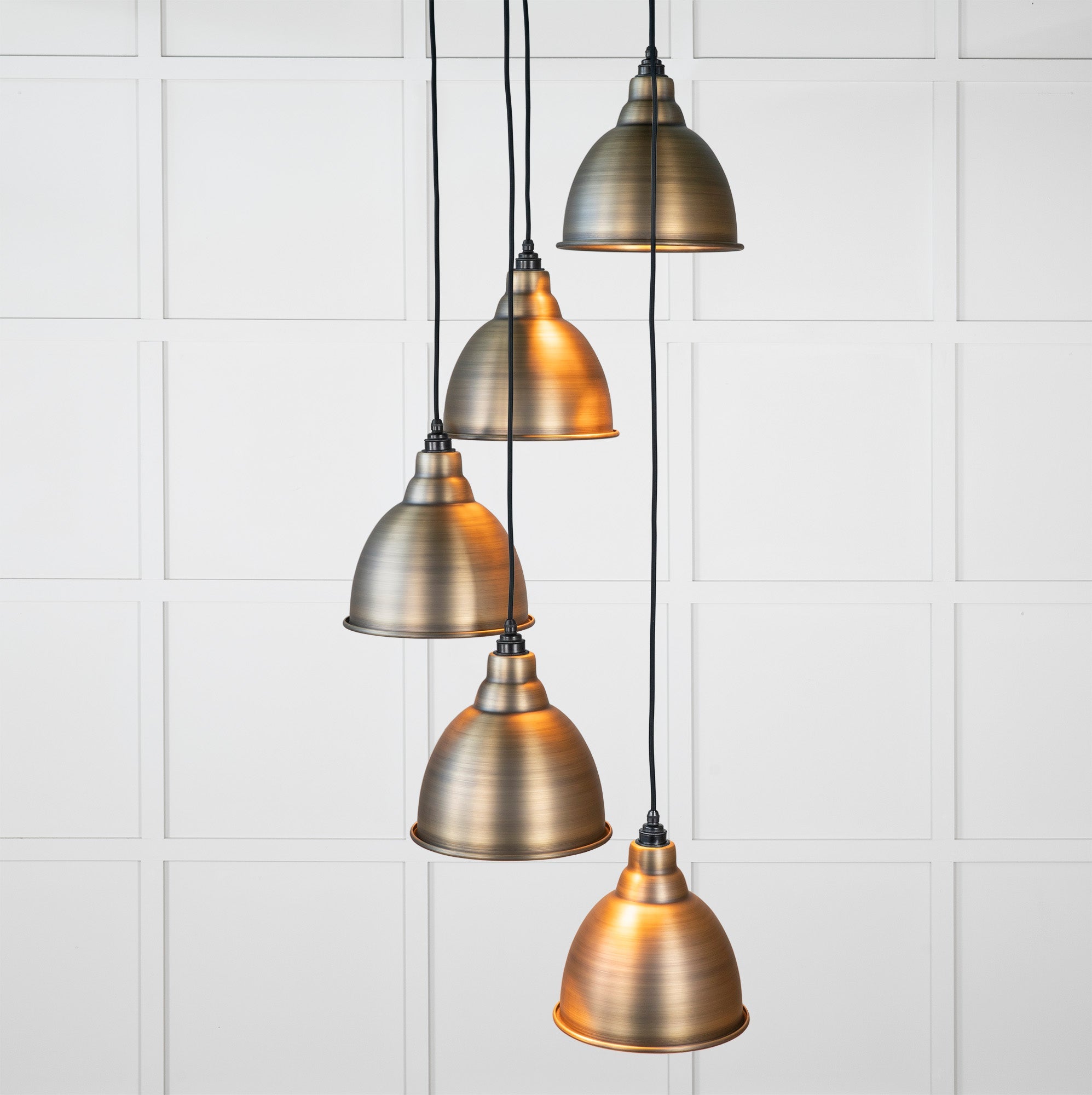 Aged Brass Brindley Cluster Pendant - From the Anvil - EB London