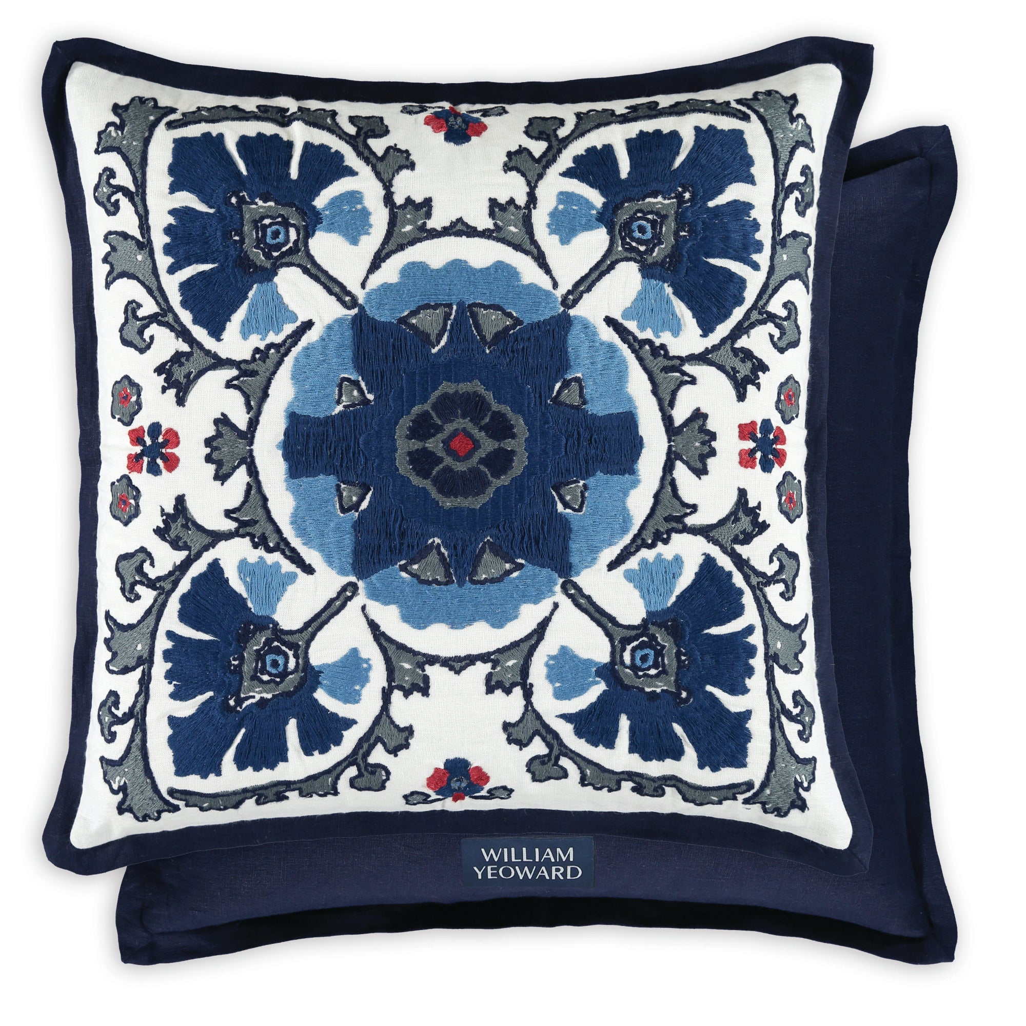 William Yeoward Alexi - Indigo 50x50 Cushion luxury cushion - EB London product image 1