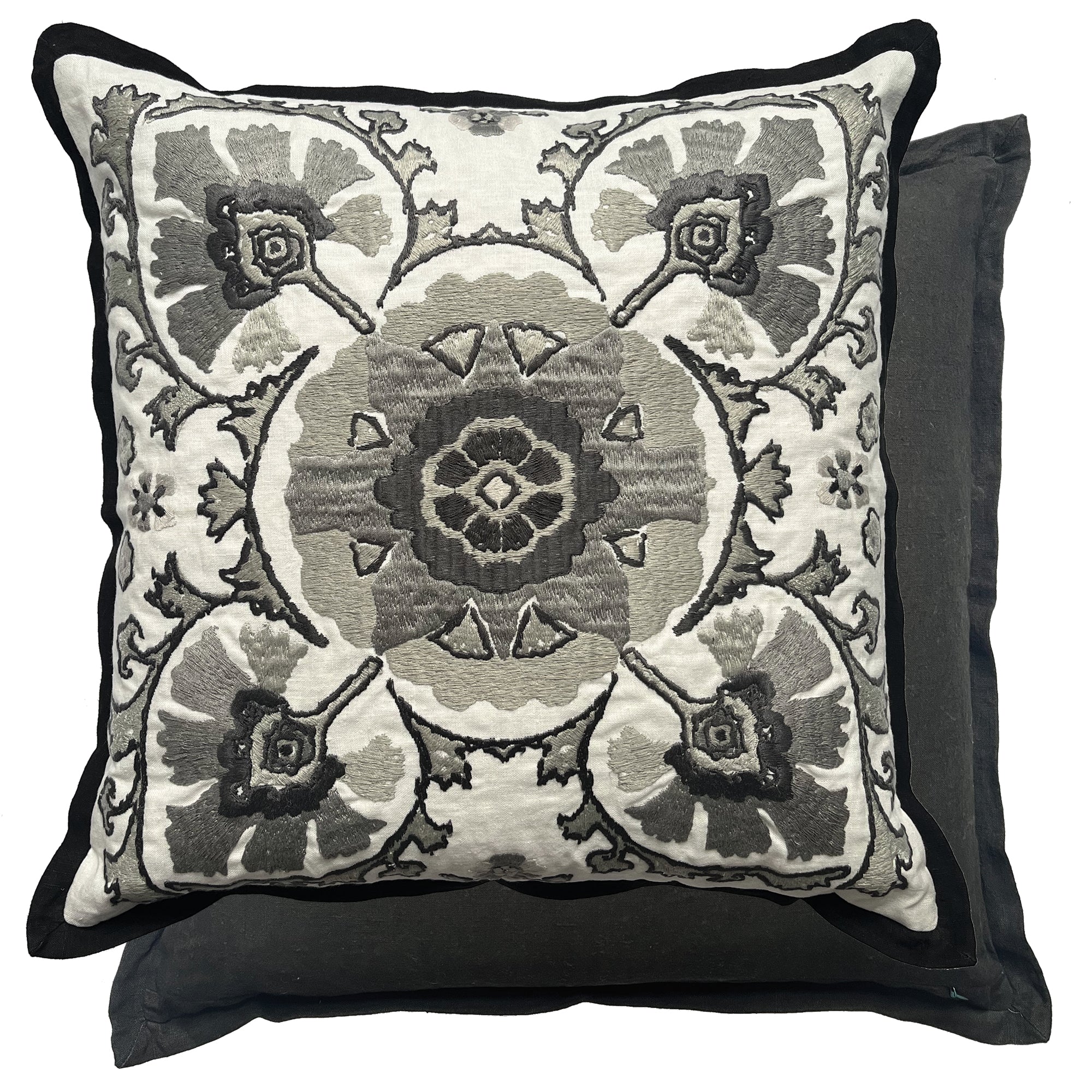 William Yeoward Alexi - Noir 50x50 Cushion luxury cushion - EB London product image 1