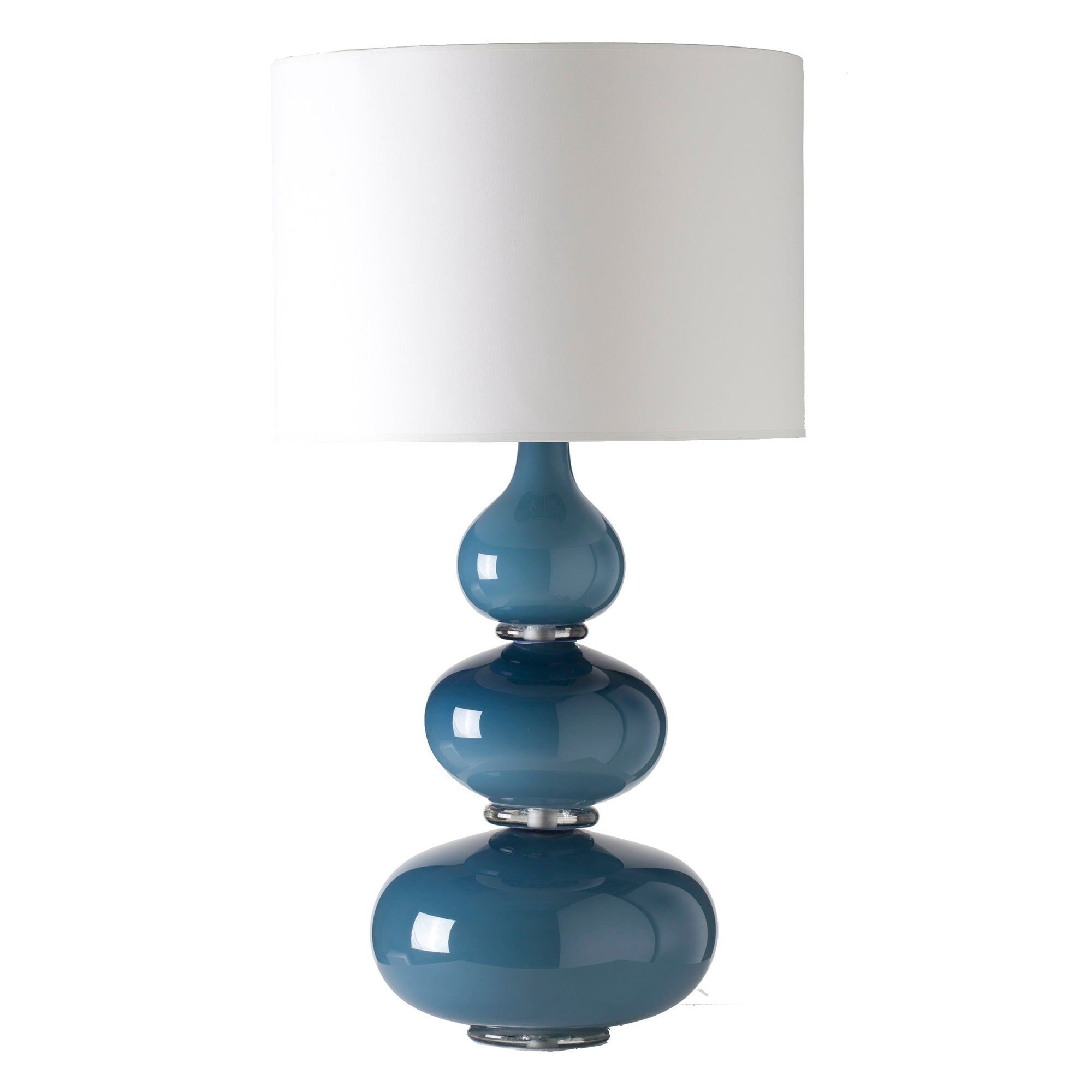 William Yeoward Aragoa Table Lamp Steel Blue luxury table lamp - EB London product image 1