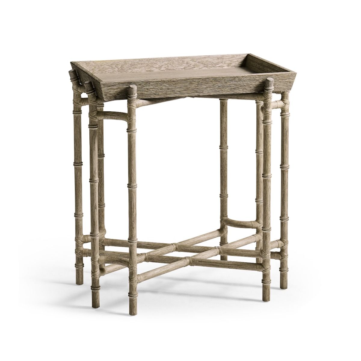 William Yeoward Bamburgh End Table Base in Greyed Oak luxury furniture - EB London product image 1
