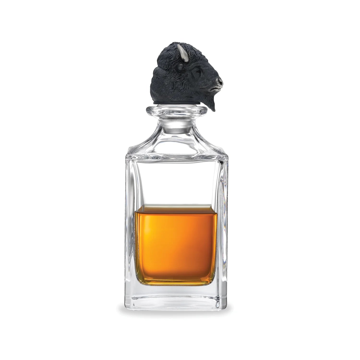 Bison head crystal decanter metal-plated stopper by Deakin & Francis at EB London