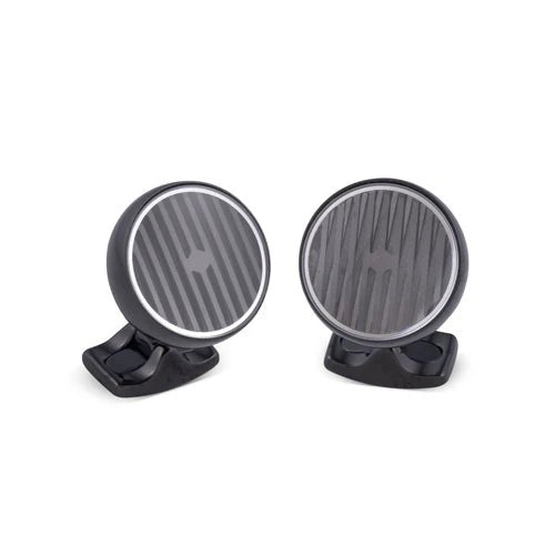 Black Kinetic Cufflinks with Rotating Disc - Deakin & Francis - EB London