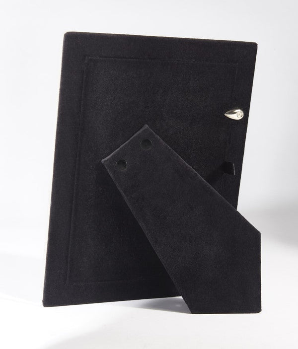 Plain Silver Plated Photo Frame With Black Velvet Back- Carrs Silver