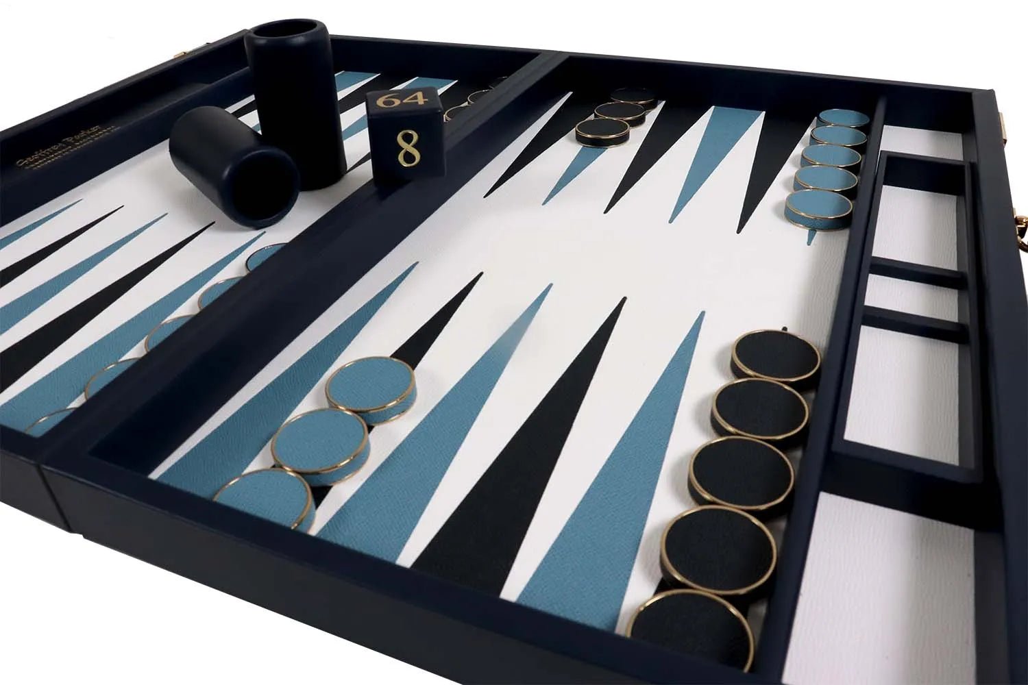 Bridle Hide Backgammon Set - Geoffery Parker - EB London