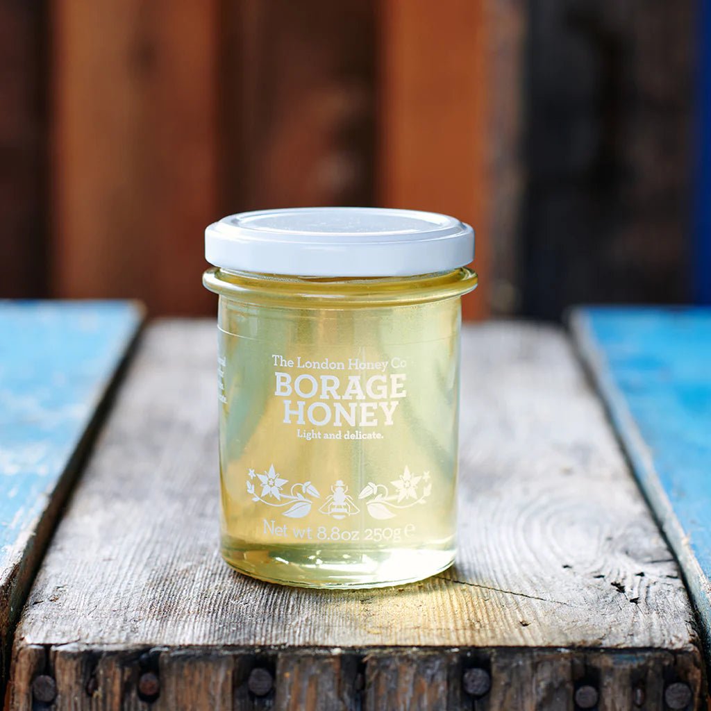 British Borage Honey 250g Glass Jar (Pack of 6) | The Fine Food Forager - EB London