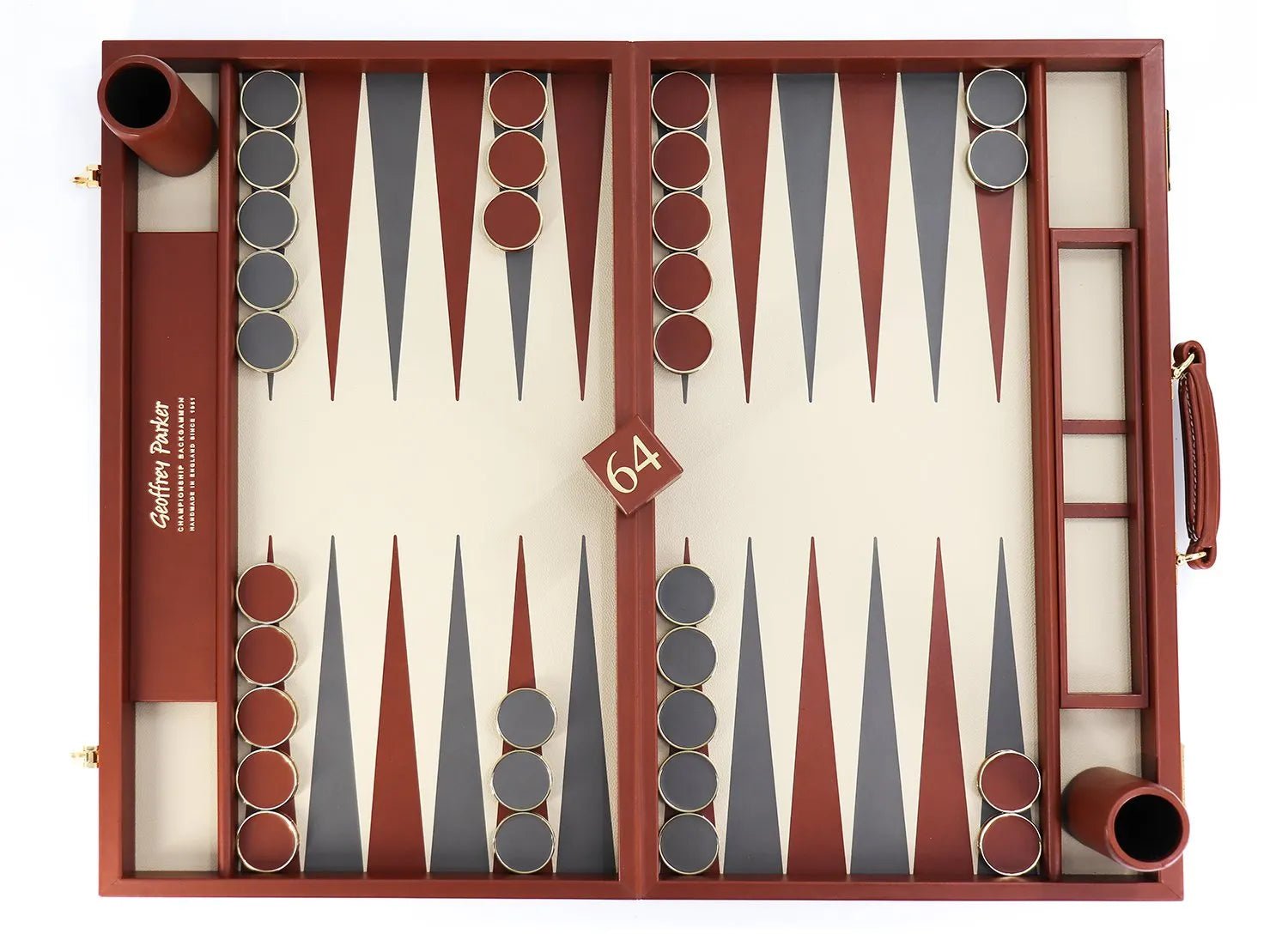 Brown Bridle Backgammon Set (Tournament Size)– Geoffrey Parker - EB London