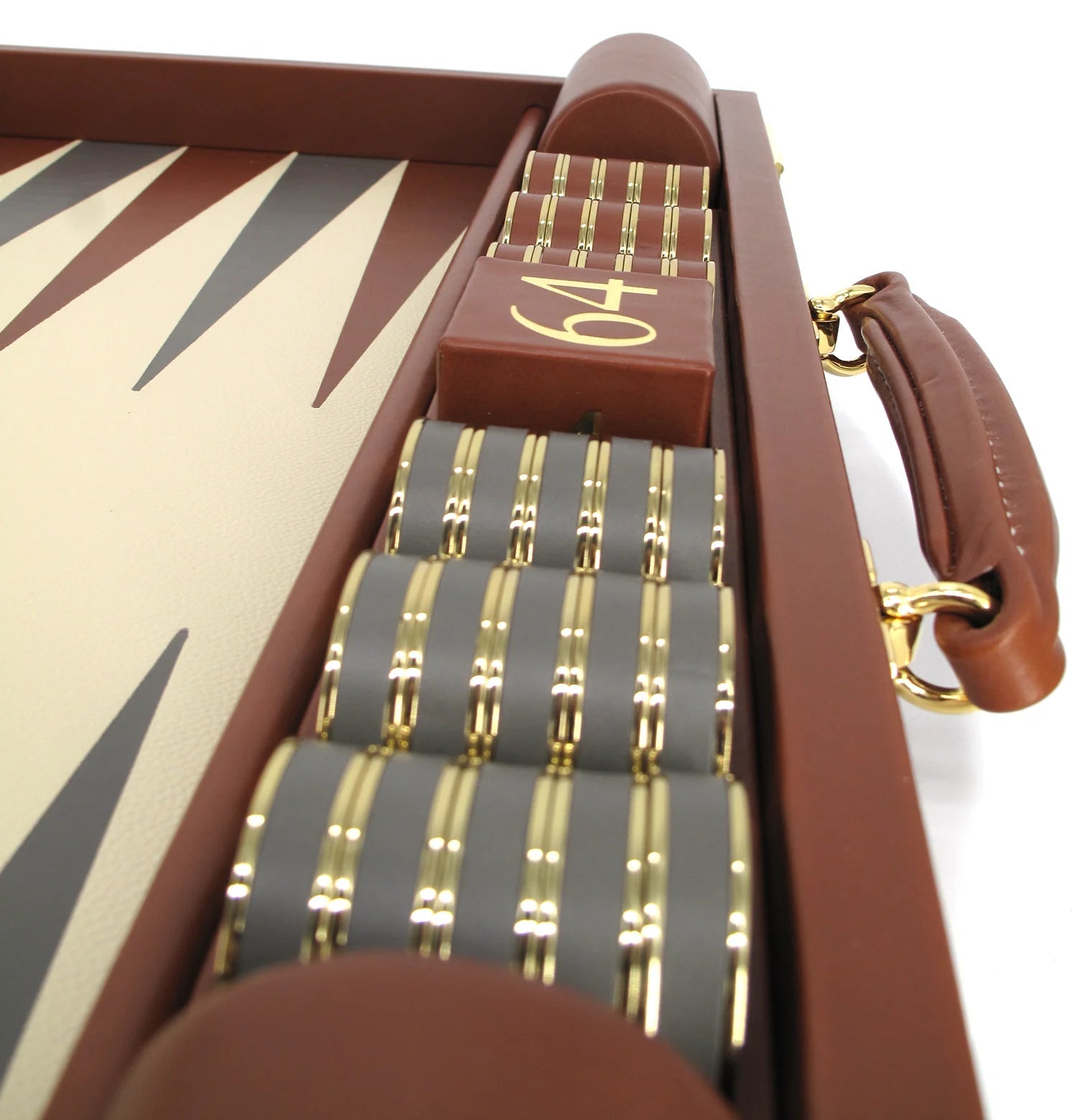 Brown Bridle Backgammon Set (Tournament Size)– Geoffrey Parker - EB London