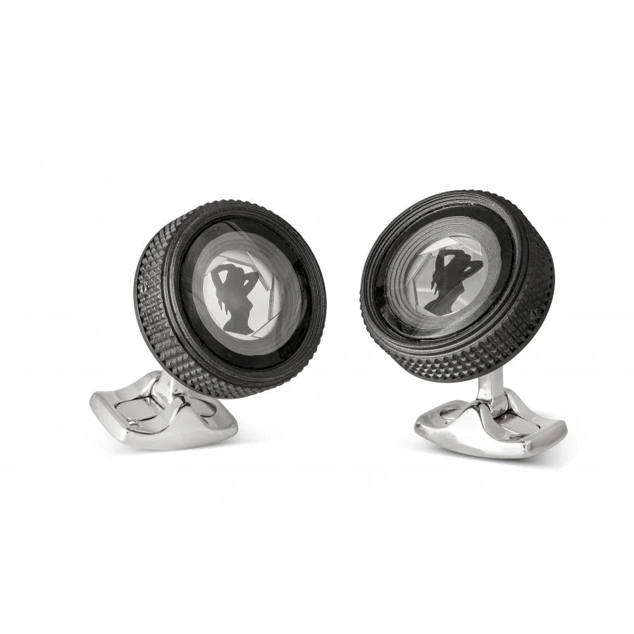 Camera Lens Cufflinks with Glamorous Lady – Deakin & Francis - EB London