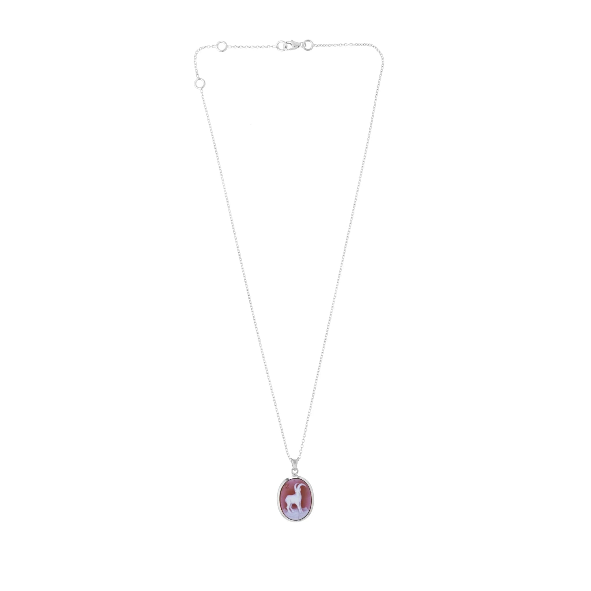 Capricorn Sardonyx Cameo Pendant - Deakin & Francis - EB London