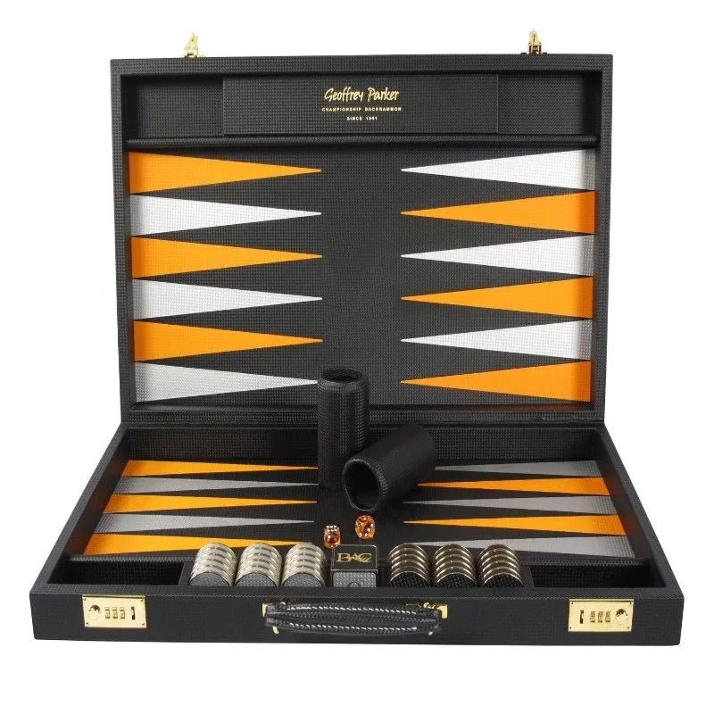 Carbon Fibre Backgammon Board - Geoffery Parker - EB London