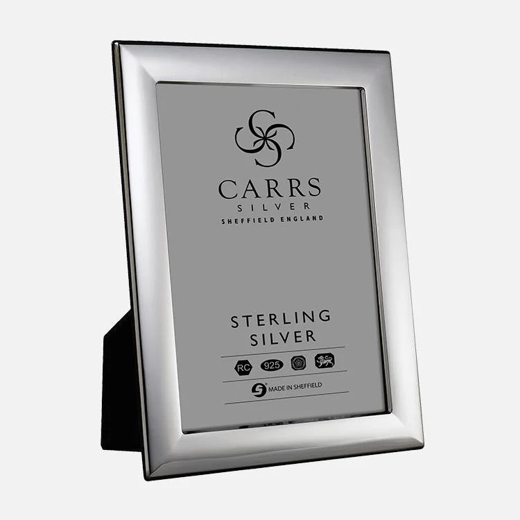 Carrs Silver Plain Sterling Silver Photo Frame with Black Wood Back 18cm x 13cm-default