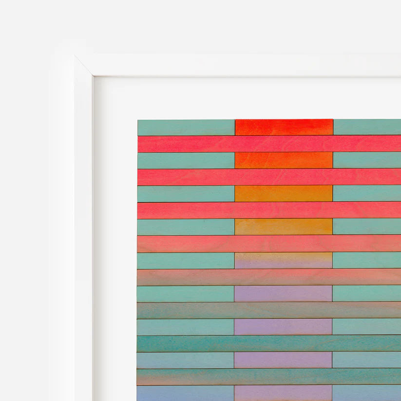 Amelia Coward California Stripe Colour Study Limited Edition Unframed Print in A Sizes-1